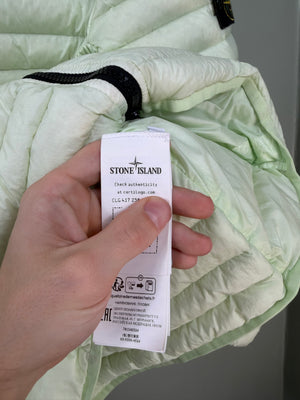 Stone Island Pastel Green Loom Woven Down Jacket