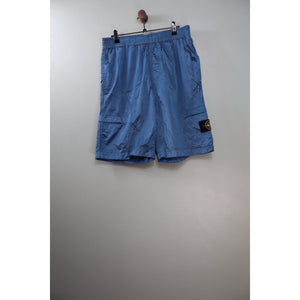 Stone Island Blue CO Nylon Metal Cargo Shorts