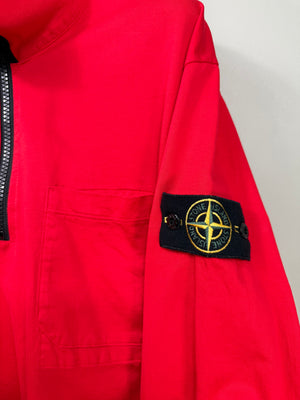 Stone Island Red 1/4 Zip Jumper