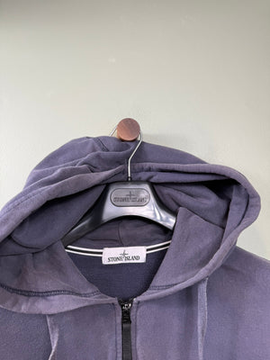 Stone Island Purple Zipped Hoodie