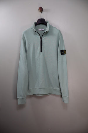 Stone Island Sage Green 1/4 Zip Jumper