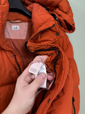 C.P. Company Orange Nycra Goggle Down Jacket