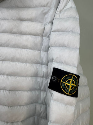 Stone Island Light Grey Loom Woven Down Jacket