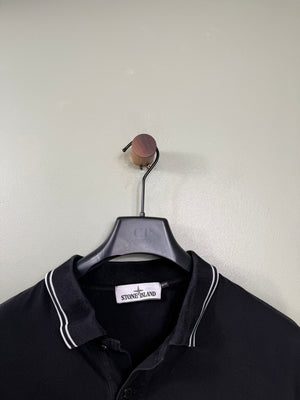 Stone Island Black Slim Fit Polo
