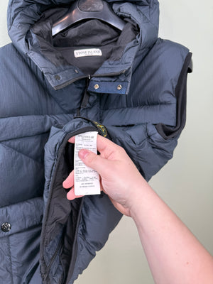 Stone Island Navy Opaque Nylon Tela Down Gilet