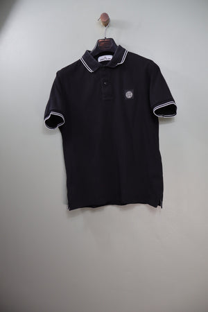 Stone Island Black Slim Fit Polo