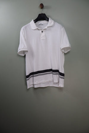 Stone Island White Marina Polo