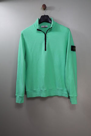 Stone Island Green 1/4 Zip Jumper