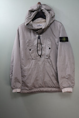 Stone Island Grey Macro Ripstop Nylon Metal Smock