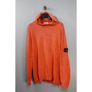 Stone Island Orange Pattern Hoodie