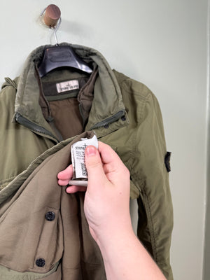 Stone Island Khaki Dual Lined Micro Reps Down Jacket