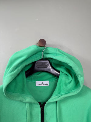 Stone Island Green Zipped Hoodie