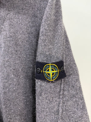 Stone Island Grey Knit 1/4 Zip Jumper