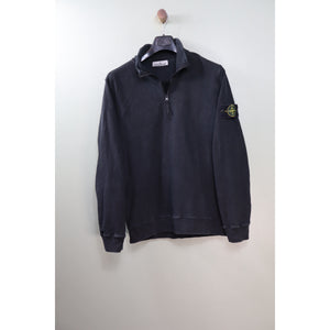 Stone Island Black 1/4 Zip Jumper