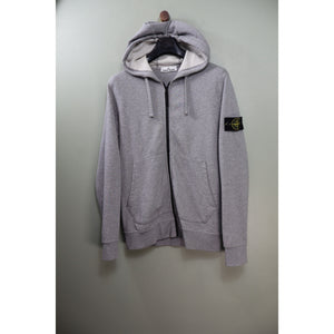 Stone Island Grey Zipped Hoodie