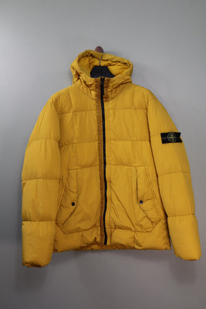 Stone Island Yellow Crinkle Reps Down Jacket