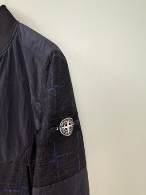 Stone Island Black House Check Dormenuil/Nylon Metal Primaloft Bomber Jacket