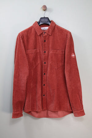 Stone Island Burnt Orange Corduroy Overshirt