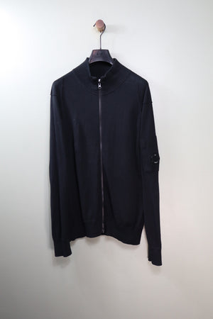 C.P. Company Black Zipped Knit Jumper