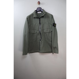 Stone Island Green 1/2 Zip Smock