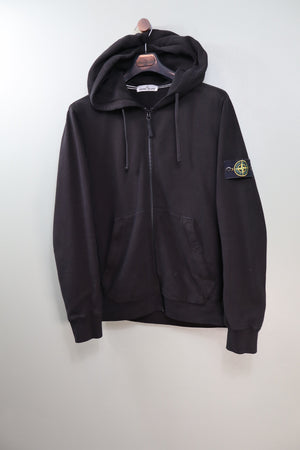 Stone Island Black Zipped Hoodie