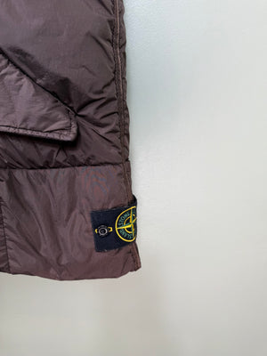 Stone Island Brown Crinkle Reps Down Gilet