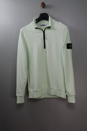 Stone Island Pastel Green 1/4 Zip Jumper