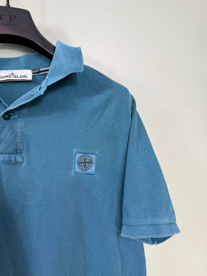 Stone Island Blue Slim Fit Polo