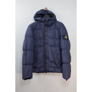 Stone Island Navy Crinkle Reps Down Jacket