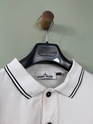 Stone Island White Slim Fit Polo