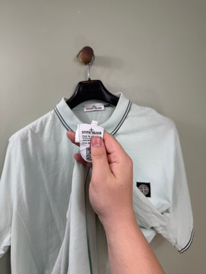 Stone Island Baby Blue Slim Fit Polo