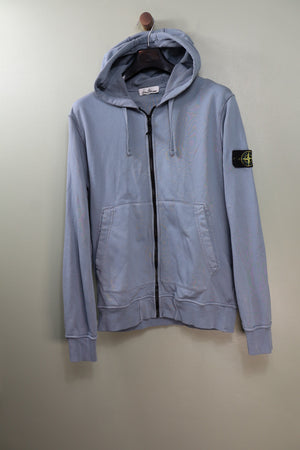 Stone Island Baby Blue Zipped Hoodie