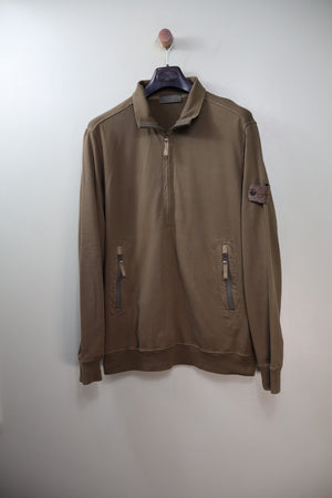 Stone Island Khaki Ghost 1/4 Zip Jumper