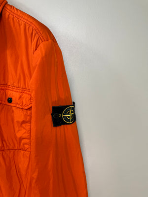 Stone Island Orange Crinkle Reps Overshirt