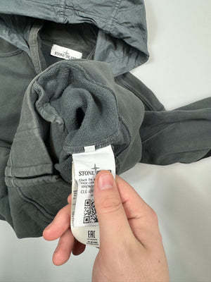 Stone Island Grey Zipped Hoodie