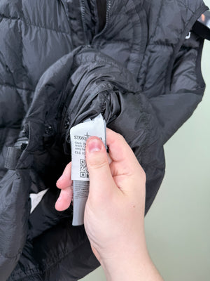 Stone Island Black Crinkle Reps Down Gilet