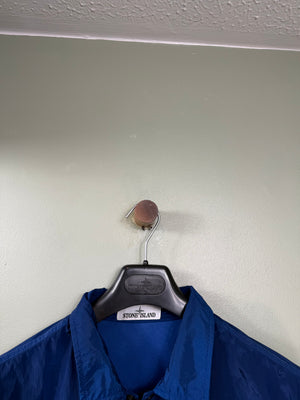Stone Island Blue Nylon Metal Overshirt