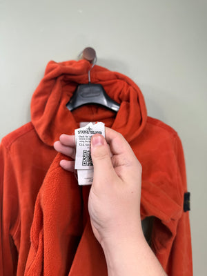 Stone Island Orange Honeycomb Hoodie