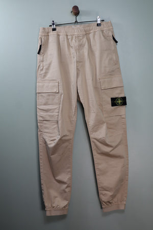 Stone Island Beige RE-T Cargo Bottoms
