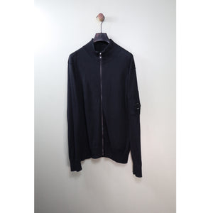 C.P. Company Black Zipped Knit Jumper