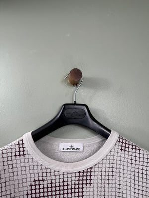 Stone Island Beige Grid Camo Jumper
