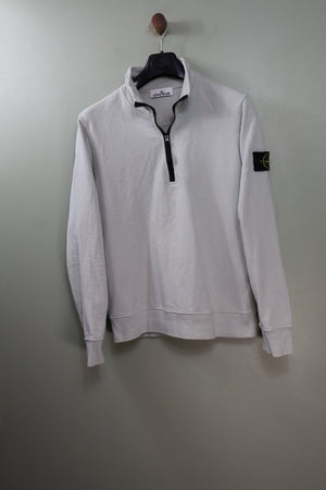 Stone Island Light Grey 1/4 Zip Jumper