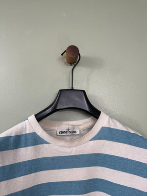 Stone Island Blue Striped Marina T-Shirt
