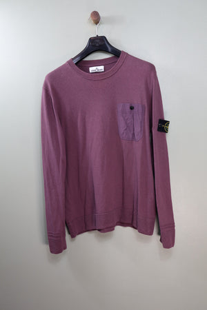 Stone Island Burgundy Knit Jumper