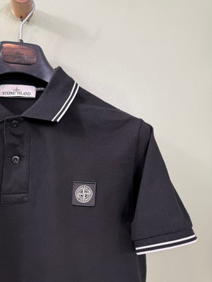 Stone Island Black Slim Fit Polo