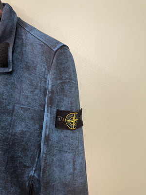 Stone Island Blue House Check Dust Zipped Jumper