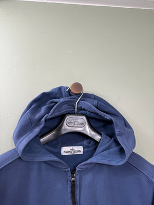 Stone Island Blue Zipped Hoodie