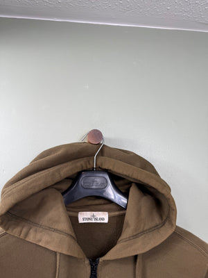 Stone Island Khaki Zipped Hoodie