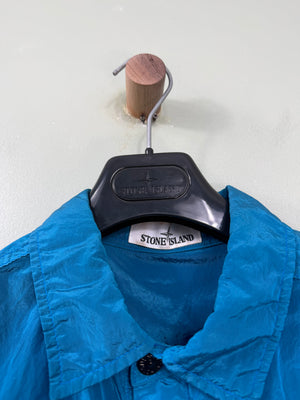 Stone Island Blue Nylon Metal Overshirt
