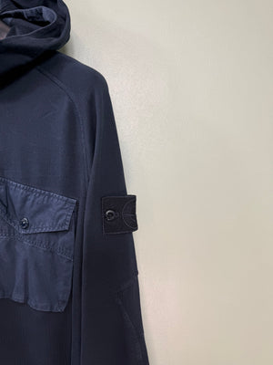 Stone Island Navy Ghost 1/2 Zip Hoodie